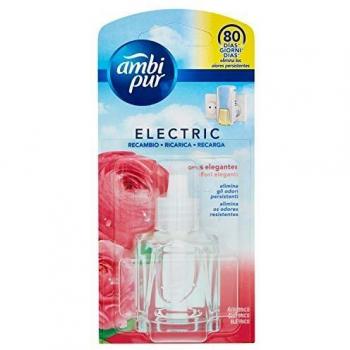 Ambi Pur Recambio de Ambientador Eléctrico, Aroma de Flores Elegantes - 20 ml
