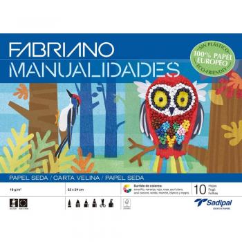 Pack de 10 blocs de manualidades con 10 hojas de papel seda en colores