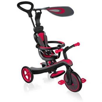 Globber Explorer Triciclo 4 en 1 Evolutivo, Rojo
