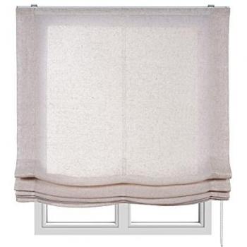 Estores Plegables Translúcidos para Ventanas y Puertas sin Varillas, Estores Paqueto con Tela de Lino, 85% Poliéster - 15% Lino, Cortinas Salón, Cortinas Dorm
