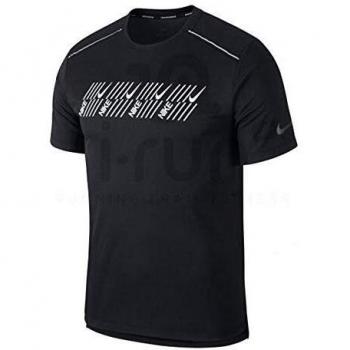 NIKE M NK DF Miler Tech SS Capsule Camiseta de Manga Corta, Hombre, Black/htr, S