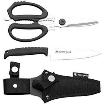Snow Peak Multi-Function Kitchen Scissors Set - Includes Garlic Press, Bottle Opener, Meat Tenderizer, Nut Cracker