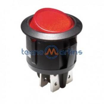Interruptor basculante iluminado - rojo - 1P/On-Off
