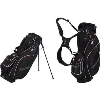 Spalding Stand - Bolsa con trípode para palos de golf, color negro, talla 9-pulgadas