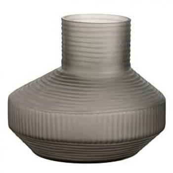 Adda Home Florero Decoración Cristal 24x24x21 Cm - Gris - Complemento Perfecto para Cualquier Hogar