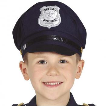 Gorro de Policía Infantil con Insignia Plateada Guirca 13236
