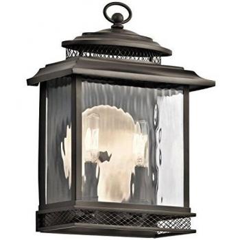 Linterna de Pared Mediana para Exteriores 2 Luces Olde Bronze E14 IP44 - Elstead Lighting