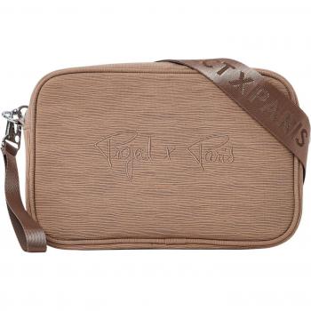 Project X Paris Unisex Beige Shoulder Bag - Large Taupe Polyester