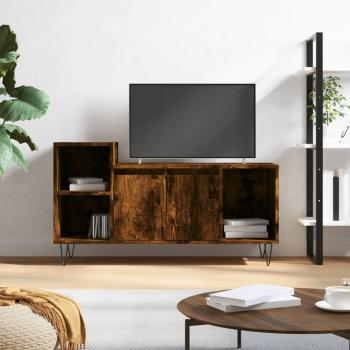 Mueble para TV Smoke Roble 100x35x55 cm Madera multicapa Marrón