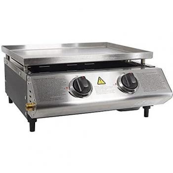 Eurotel ® Gas Plancha - Acero Inoxidable - 6.3 KW - 48 x 45 x 19 cm