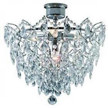 Plafón de cristal cromo 4 luces E14 Markslojd ROSENDAL