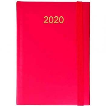 Grafoplás Agenda Anual Florencia Fucsia - Tapa Acolchada - Punto de Lectura - Dãa Por Pãgina de Enero A Diciembre de 2020