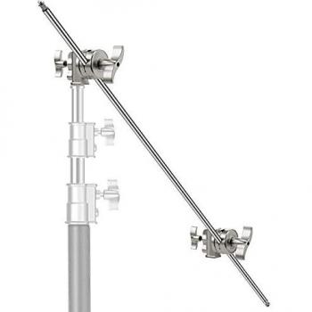 Neewer Brazo de Extensión y Apretón Soporte Boom con 2 Piezas Cabezales de Agarre- Soporte de Luz 127 centímetro, Reflector y Otros Equipos para Fotografía