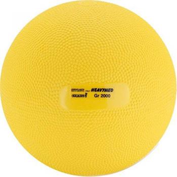 Gymnic Heavymed Weighted Medicine Ball, 2 kg, 15 cm, Yellow
