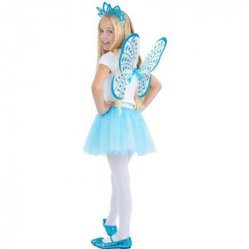 Conjunto de Disfraz de Mariposa Azul para Niños: Tutú, Alas y Tiara
