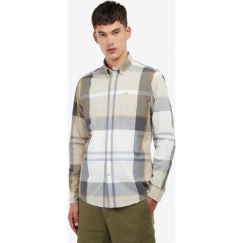 Barbour Men's Regular Fit Long Sleeve Shirt in Sand Tartan