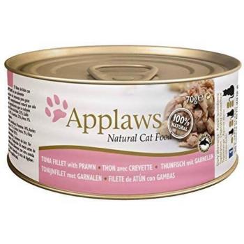 Applaws Tuna and Prawn Cat Food, Broth, 70 g, Pack of 24