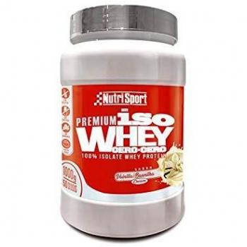 NUTRISPORT CLINICAL NUTRITION, S.A. - Iso Whey 0.0 Premium, Proteínas 90% en Polvo, Isoladas, Sin Lactosa, Sin Azúcar, 1Kg, Sabor Vainilla Cream