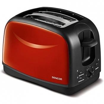 Tostadora Sencor STS 2652RD - 850W, 2 ranuras, color rojo/negro
