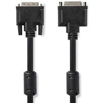 Cable DVI-I 24+5 Pines Macho a Hembra | 2.0 m | Resolución 2560x1600 | Negro | PVC