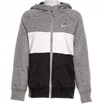 Nike Melange - Sudadera con Capucha y Cremallera para niño, Color Gris, Blanco y Gris Gris L
