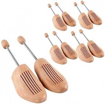 Jago - Hormas para zapatos de madera natural en set de 5 pares - talla 44-35
