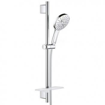 Grohe 26575000 26575000-Rainshower SmartActive 130 Conjunto de Ducha con Barra 3 chorros, 130 mm / 600