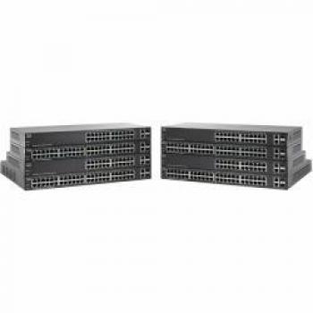 Cisco SF220-48P 48-Port 10/100 Fast Ethernet PoE and 2-Port Gigabit Ethernet Smart Switch