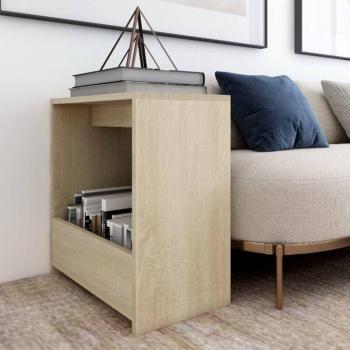 Mesa auxiliar de madera contrachapada roble Sonoma 50x26x50 cm - Prolenta Premium