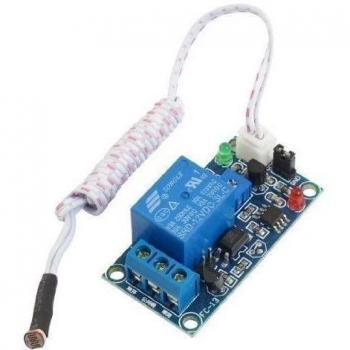 Módulo de Relé de Sensor de Interruptor Fotoeléctrico de Corriente Continua de 12V - 50mm x 25mm con 2 Cables