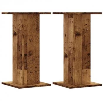Old Wood Speaker Stands - 2 pcs, 30x30x60 cm, Engineered Wood