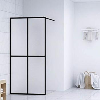 vidaXL Walk-in Shower Screen Frosted Tempered Glass 80x195 cm