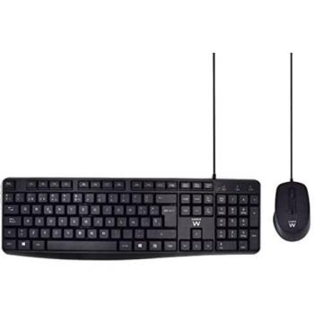 COMBO TECLADORATON EWENT EW3006 USB NEGRO