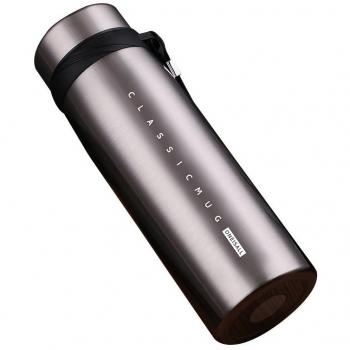 qileyin qly011 650 ml Deporte botella de agua de acero inoxidable, doble pared aislado al vacío, boca ancha, libre de BPA plata