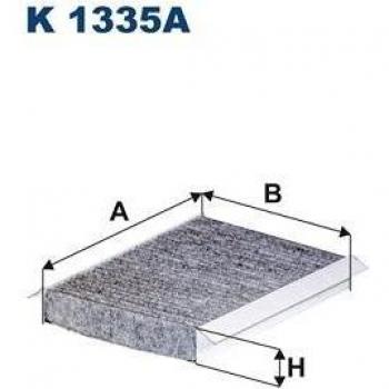 Filtro de habitáculo FILTRON K 1335A, tipo: Filtro de aire para el compartimento del pasajero, características: diseñado para eliminar contaminantes del aire exterior, mejora la calidad del aire en el interior del vehículo, compatible