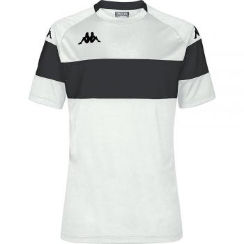 Camiseta Kappa Dareto de Manga Corta, Blanco/Negro, Talla M
