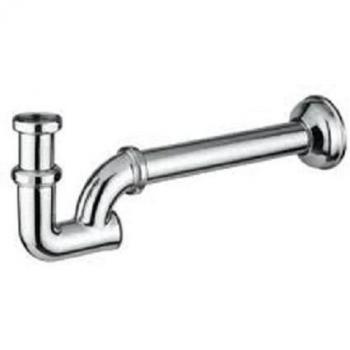 Sifón de Botella con Roseta de Latón 1.1/4 para Lavabo y Tapa Trasera Cromada