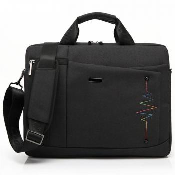 Bolsa de ordenador portátil Baodan Diagonal bandolera , black , 15 inch