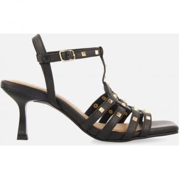 Sandalias de tacón estilo cangrejeras de piel para mujer