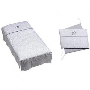 Alondra 9L2G-063 - Set edredón y protector, cuna de 70 x 140 cm, 2 piezas, color gris claro