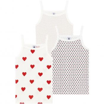 Petit Bateau Lot X3 Cab, Camiseta de Tirantes para Niñas,