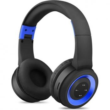 Auriculares Bluetooth Deportivos con Soporte para Tarjeta TF, Radio FM, AUX y Micrófono - Inalámbricos Azul y Rojo