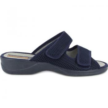 Zapatillas y Sandalias de Tela Ancho para Señora Doctor Cutillas en Color Marino