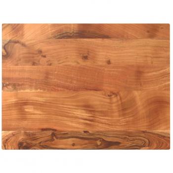 Mesa rectangular de madera maciza de Acacia 80x70x2,5 cm en color marrón
