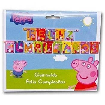 Peppa Pig - Guirnalda feliz cumpleaños