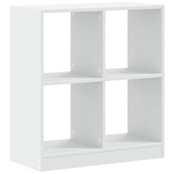 Estantería de madera de ingeniería blanca 68,5x32x75 cm, librería, estante de libros, armario de almacenaje