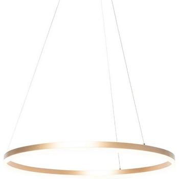 Lámpara colgante ANELLO dorada de 80 cm con LED y dimmer, aluminio oro/latón 80 x 120 cm