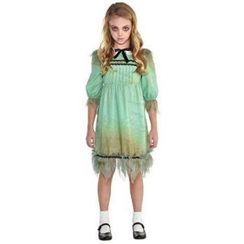 amscan 9904704 Disfraz de niña aterradora edad 10-12 años-1 PC, viejo