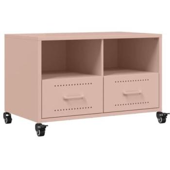 Mueble TV Multimedia Rosa 68 x 39 x 43,5 cm Acero para Comedor y Salón