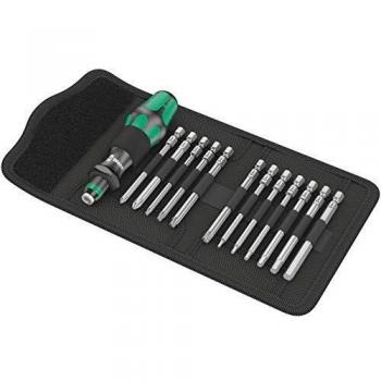 Wera Unisex's Bicycle 2, Kraftform Kompakt Interchangeable Screwdriver Set 05004171001 Universal Tool 13 Pieces, Black, 13pc